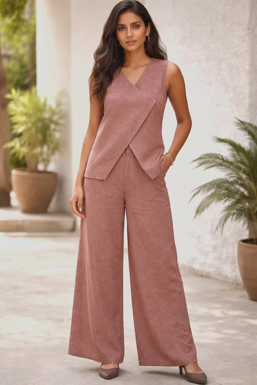 Kado PO Overlap Linen Co-ord