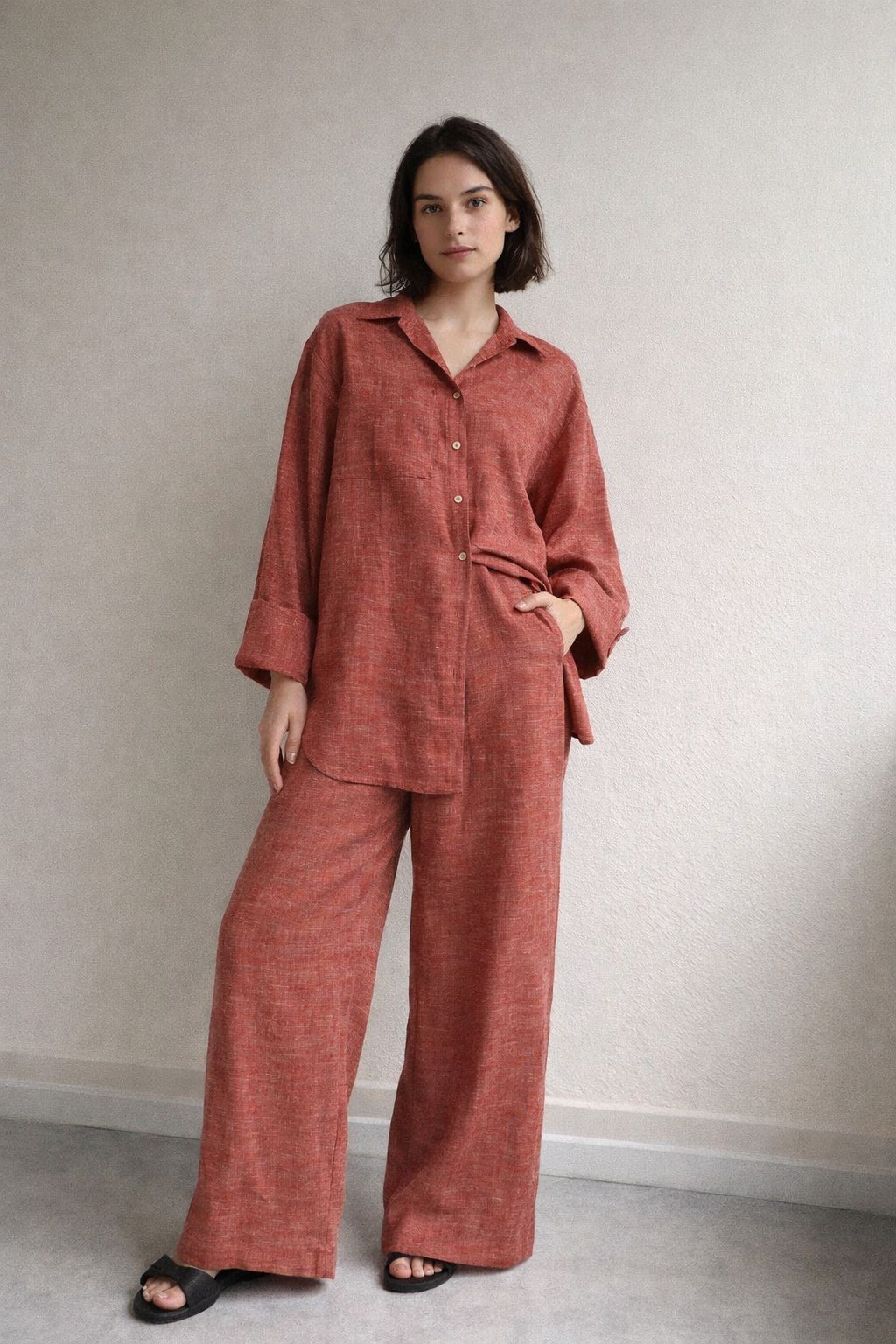 RustOrg Linen Co-ord