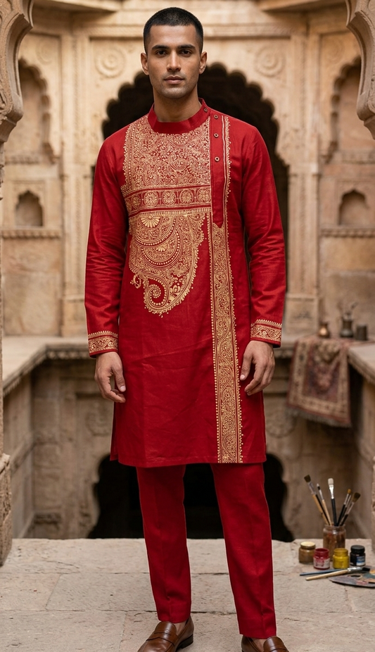 Noor Handpainted Kurta